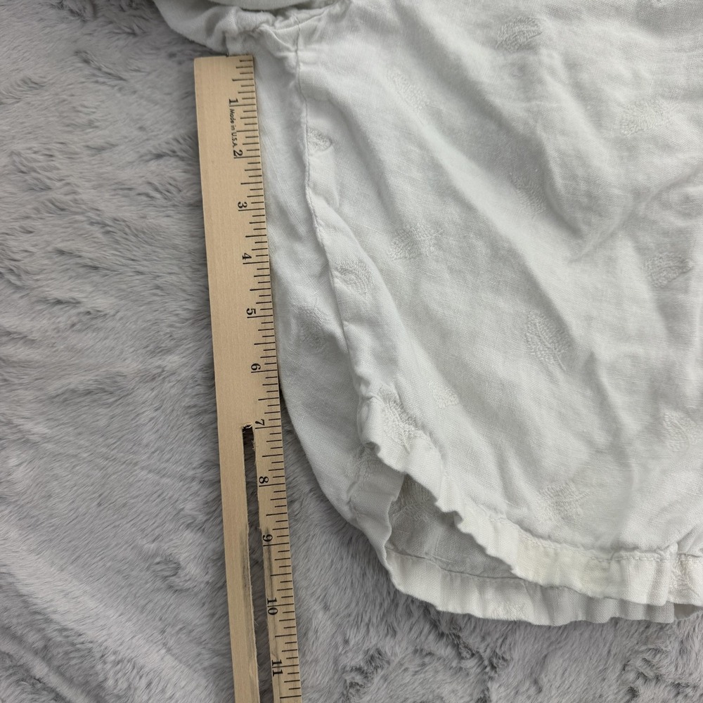 Vilebrequin Shorts Mens 32 White Linen Cotton Bermuda Pockets 11 Inseam Feather - Picture 8 of 11